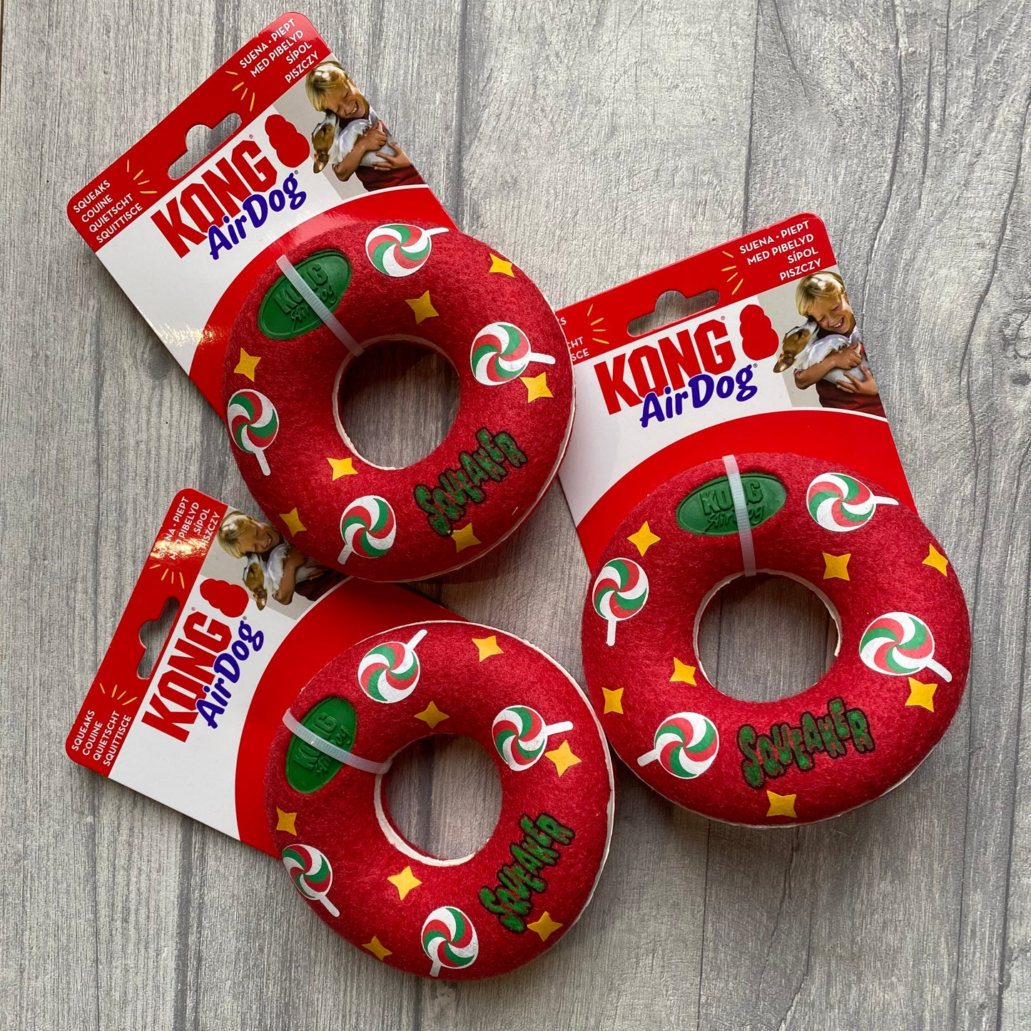 Kong Air Dog Christmas Squeaker DoNut Toy