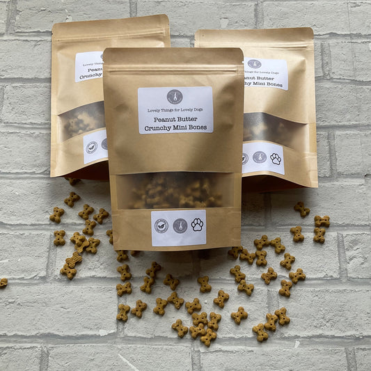 Mina and Frens Peanut Butter Crunchy Mini Bones Dog Treats