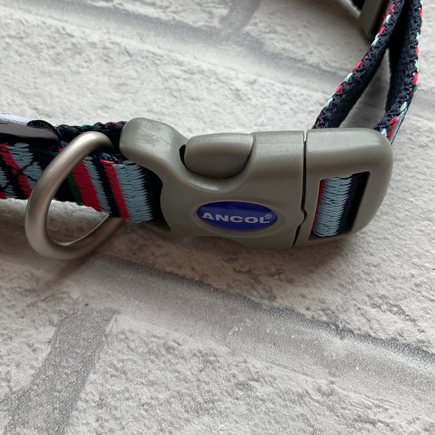 Navy Candy Stripe Collar