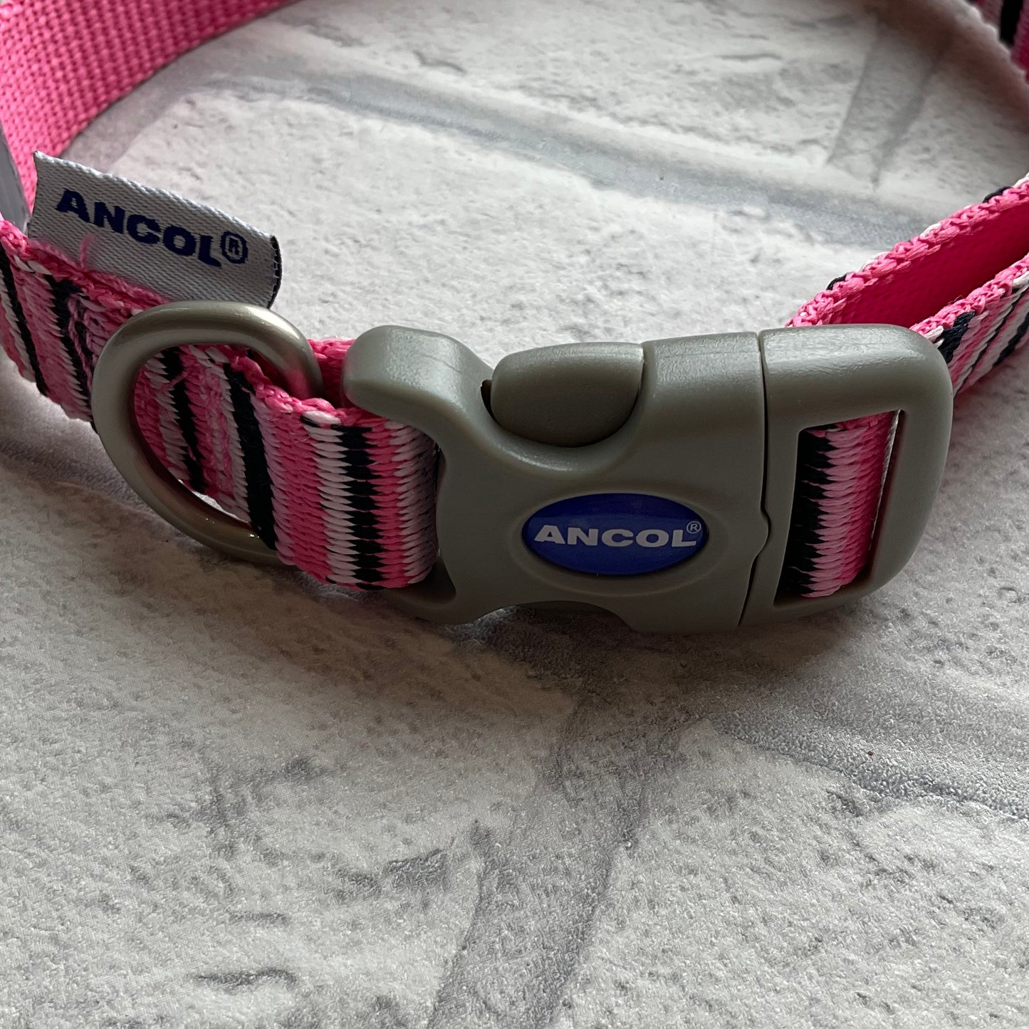 Hot Pink Candy Stripe Collar
