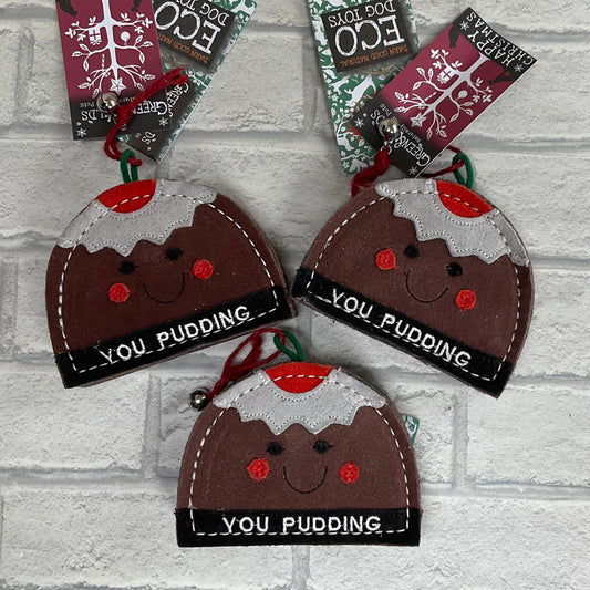 You Pudding Christmas Eco Dog Toy - Green and Wilds