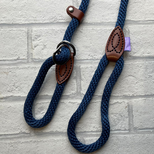 Slip Leads Soft Touch Rope Navy