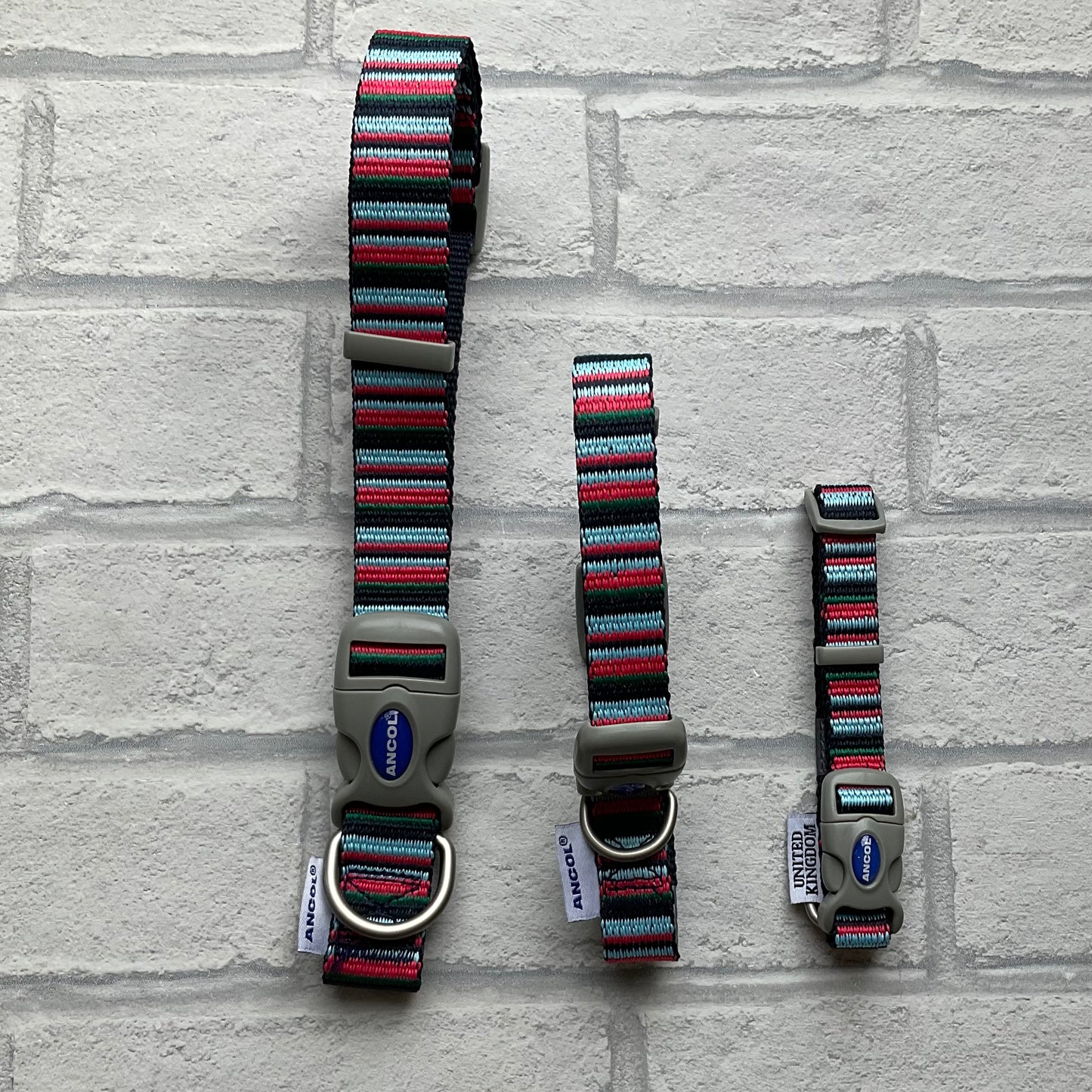 Navy Candy Stripe Collar