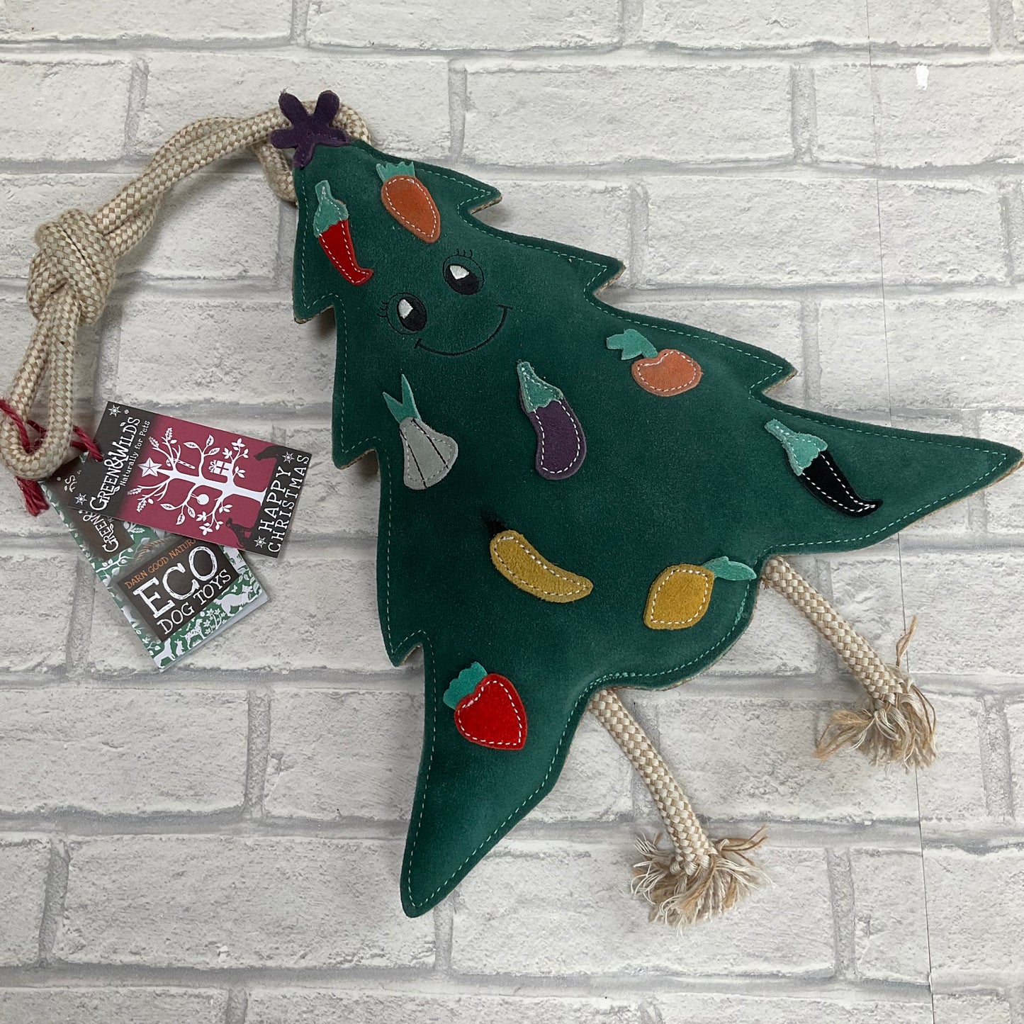 Carol the Christmas Tree Eco Dog Toy - Green and Wilds