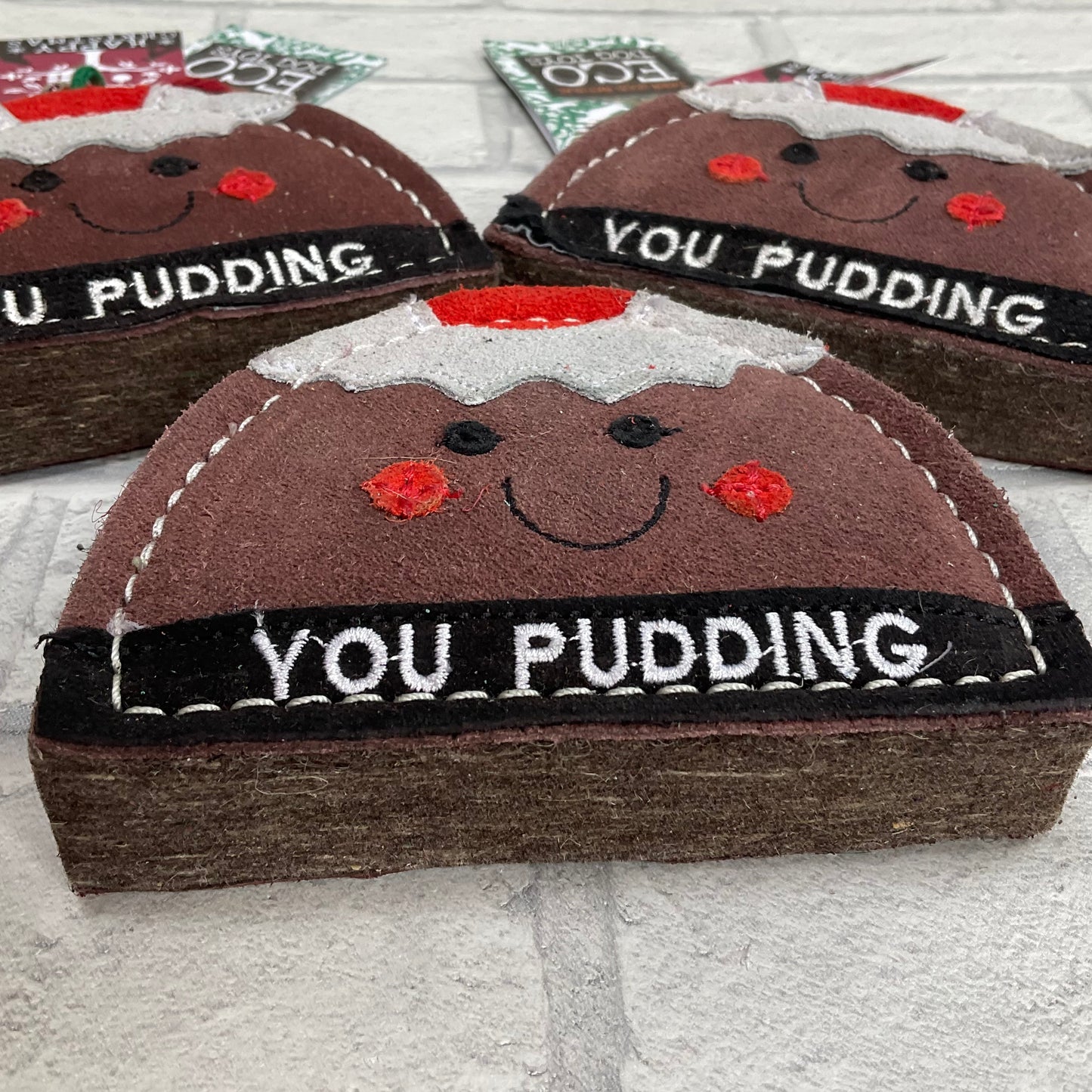You Pudding Christmas Eco Dog Toy - Green and Wilds