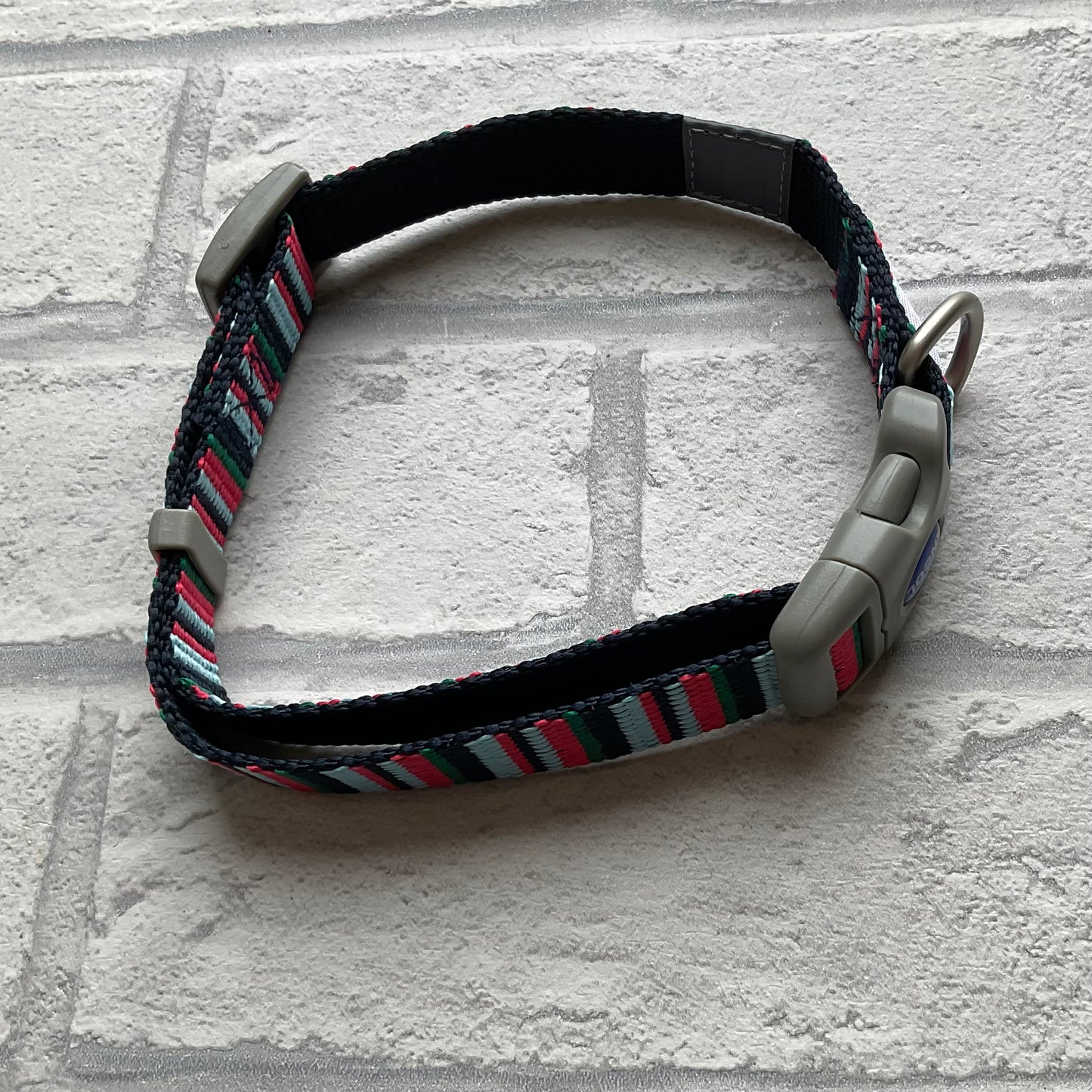 Navy Candy Stripe Collar