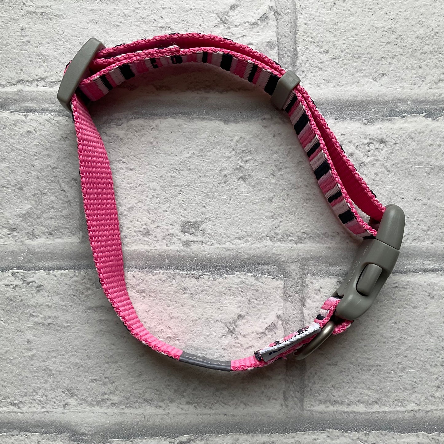 Hot Pink Candy Stripe Collar
