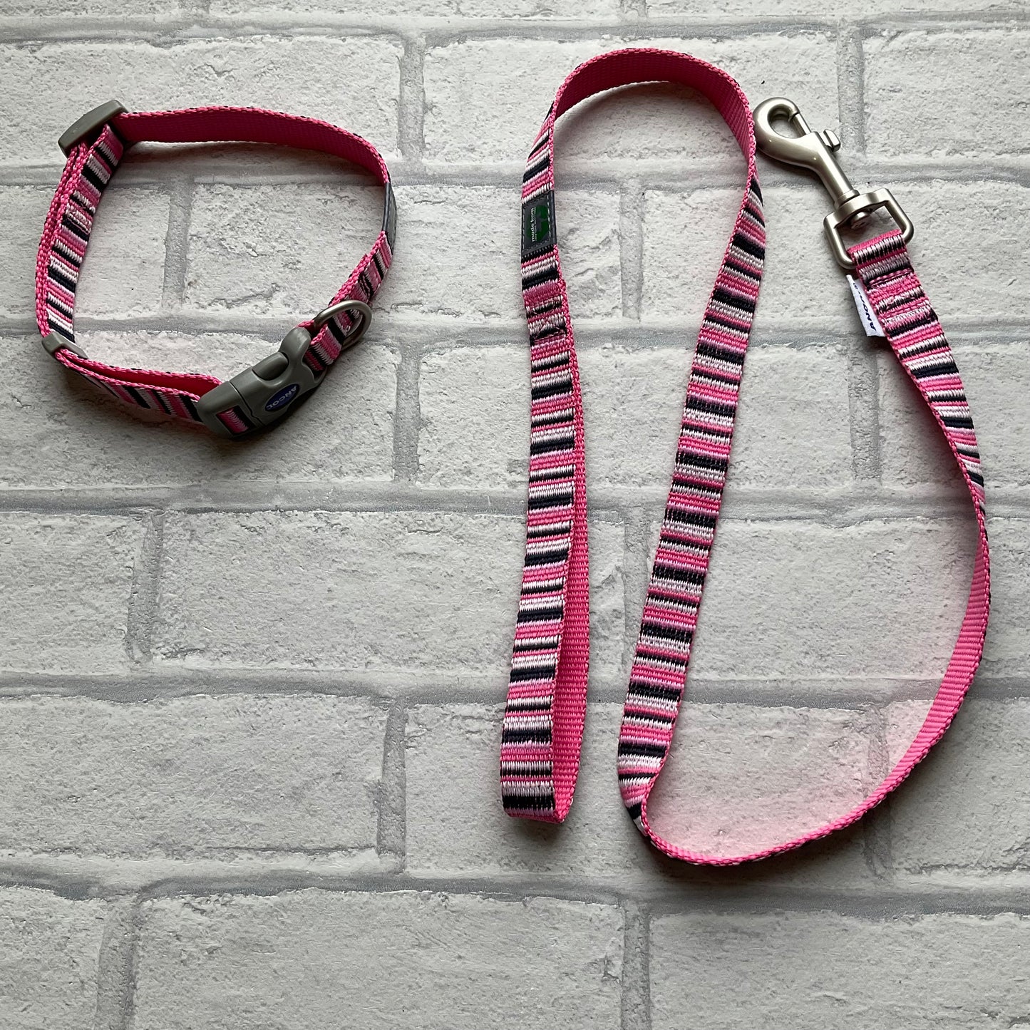 Hot Pink Candy Stripe Collar