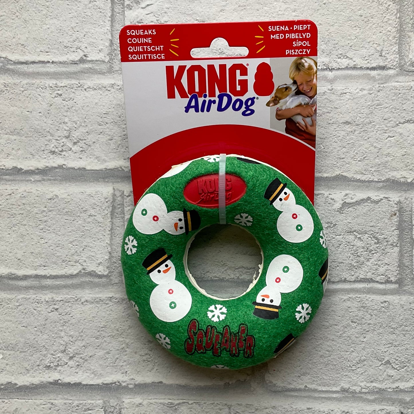 Kong Air Dog Christmas Squeaker DoNut Toy