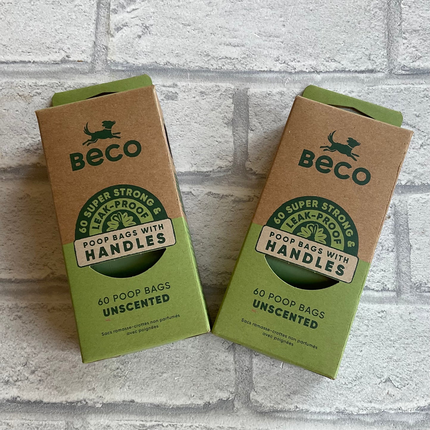 60 Unscented Beco Poop Bags with Handles