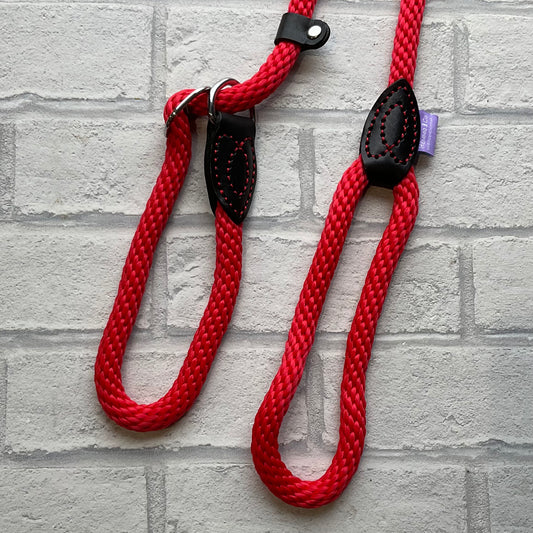 Slip Leads Soft Touch Rope Red