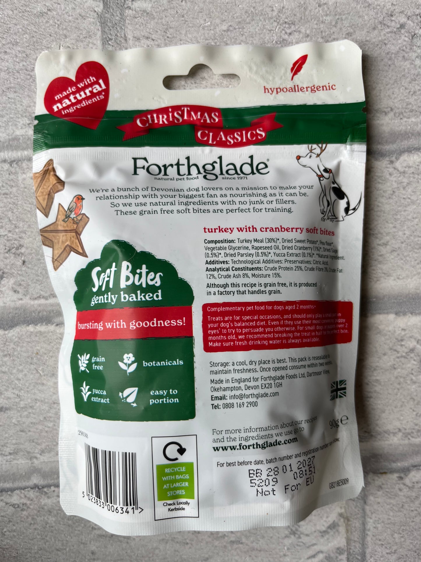 Forthglade Turkey with Cranberry Soft Bites Treats