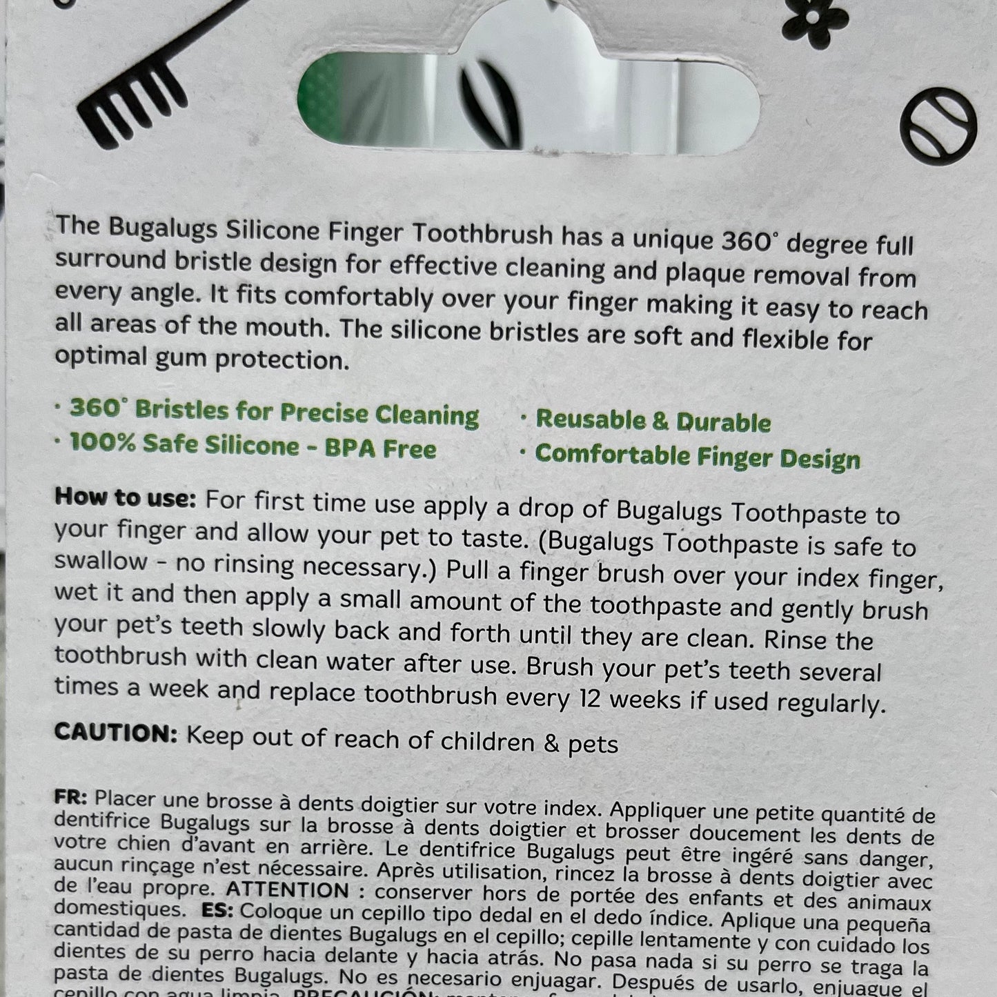 Bugalugs Silicone Finger Dental Brush