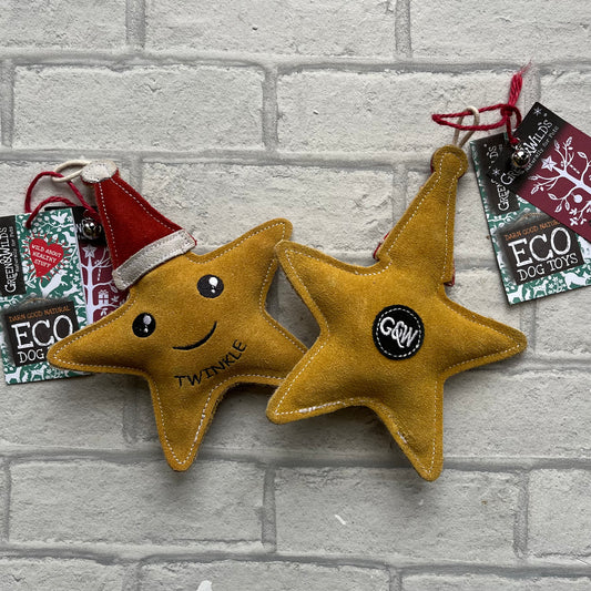 Twinkle the Star Christmas Eco Dog Toy - Green and Wilds