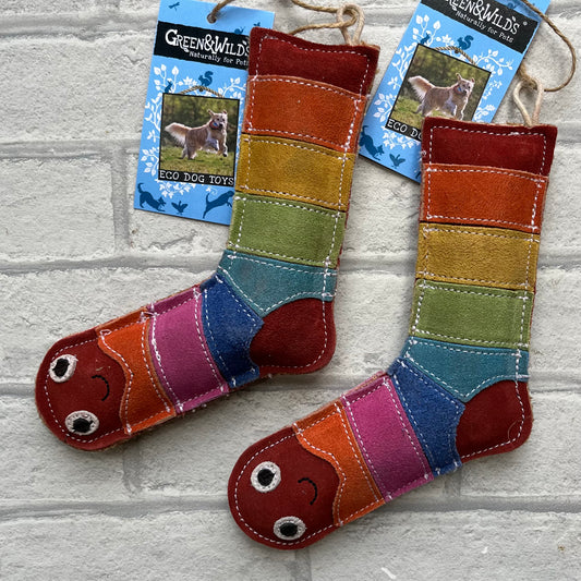 Sami the Sock Eco Dog Toy - Green and Wilds