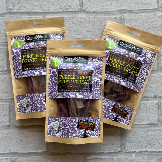Purple Sweet Potato Dog Treats 100g - Green and Wilds