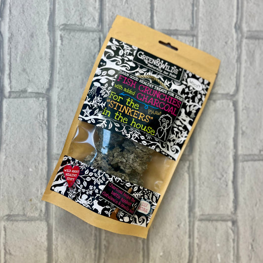 Fish Crunchies with Charcoal Treats - 100g - Green and Wilds