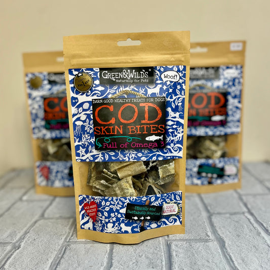 Cod Skin Bites 50g - Green and Wilds