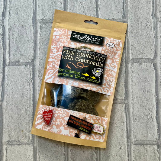 Fish Crunchies with Chamomile Treats - 100g - Green and Wilds