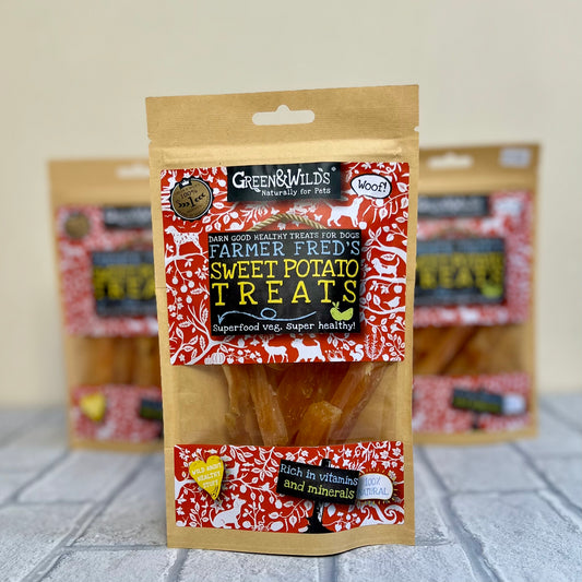 Sweet Potato Dog Treats 100g - Green and Wilds