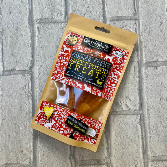 Sweet Potato Dog Treats 100g - Green and Wilds