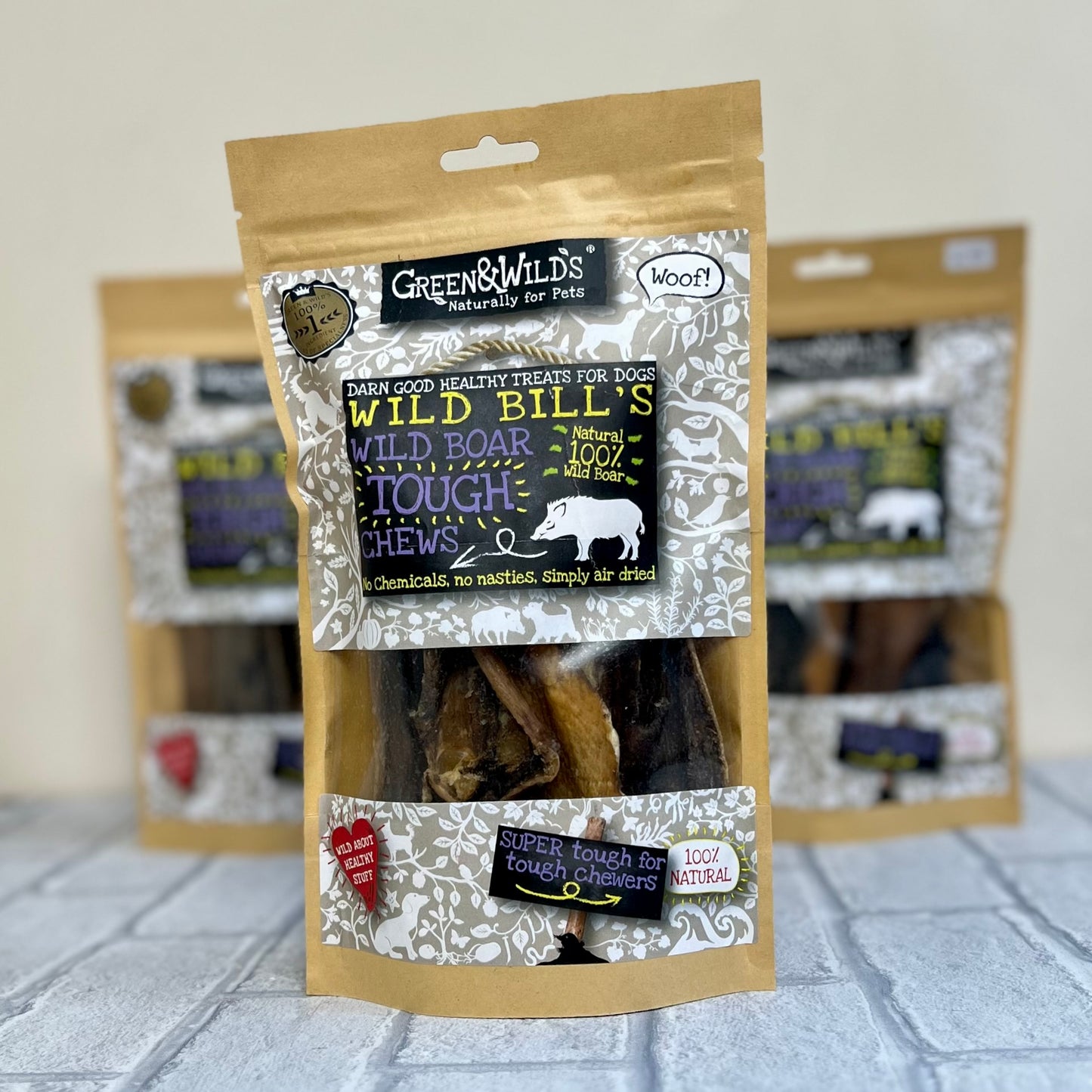 Wild Boar Tough Chew 160g - Green and Wilds