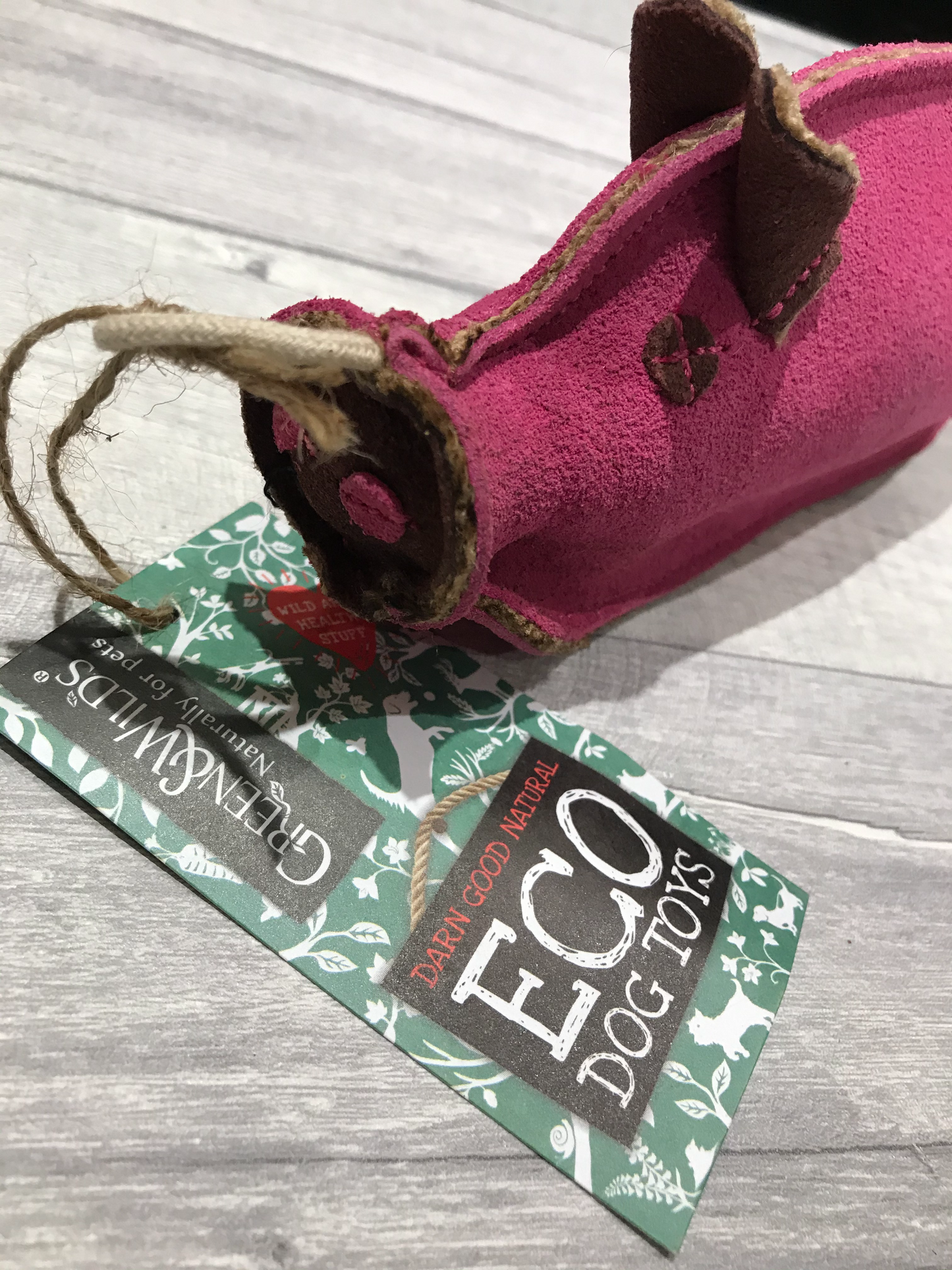 Peggy the Pig Eco Dog Toy - Green and Wilds