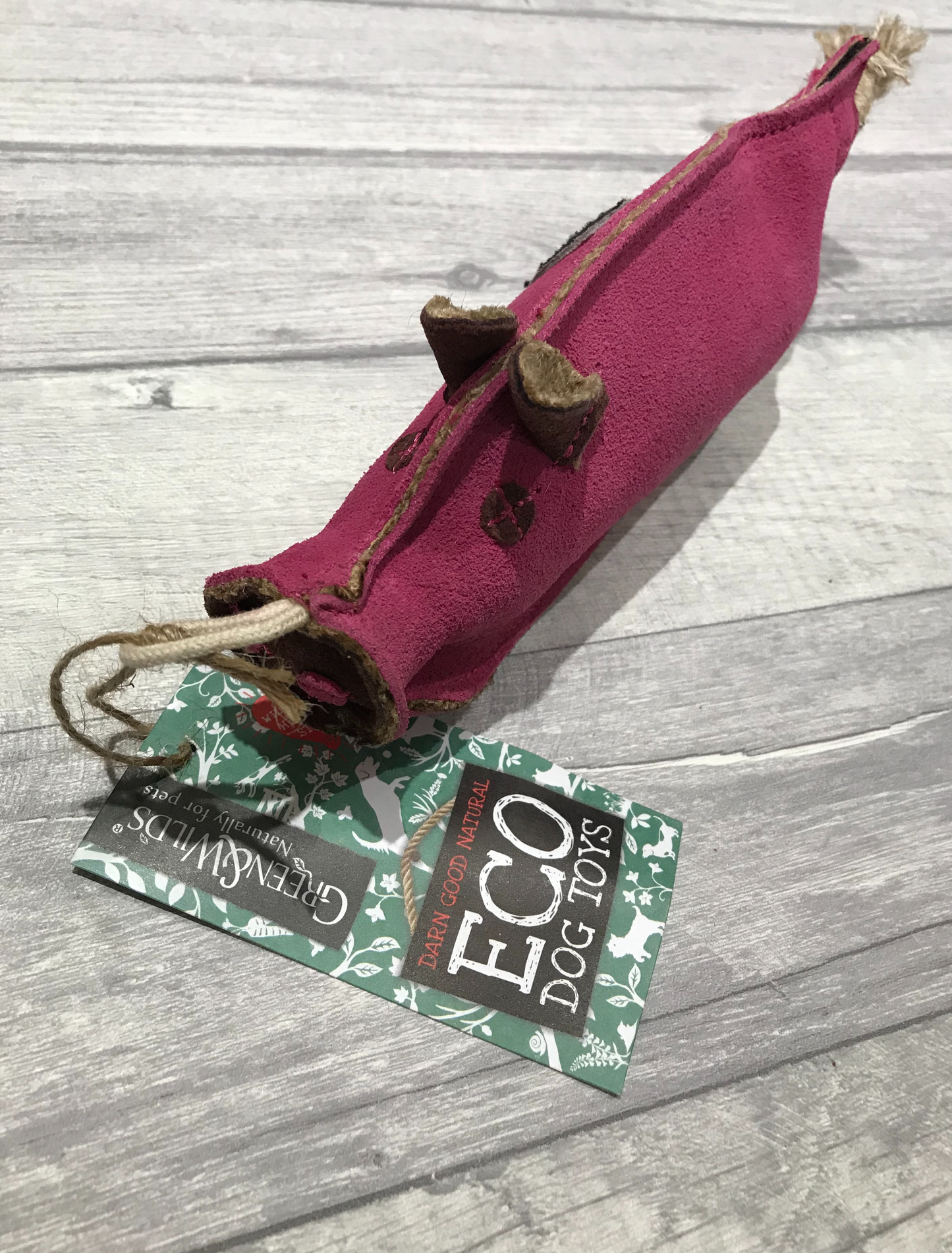 Peggy the Pig Eco Dog Toy - Green and Wilds