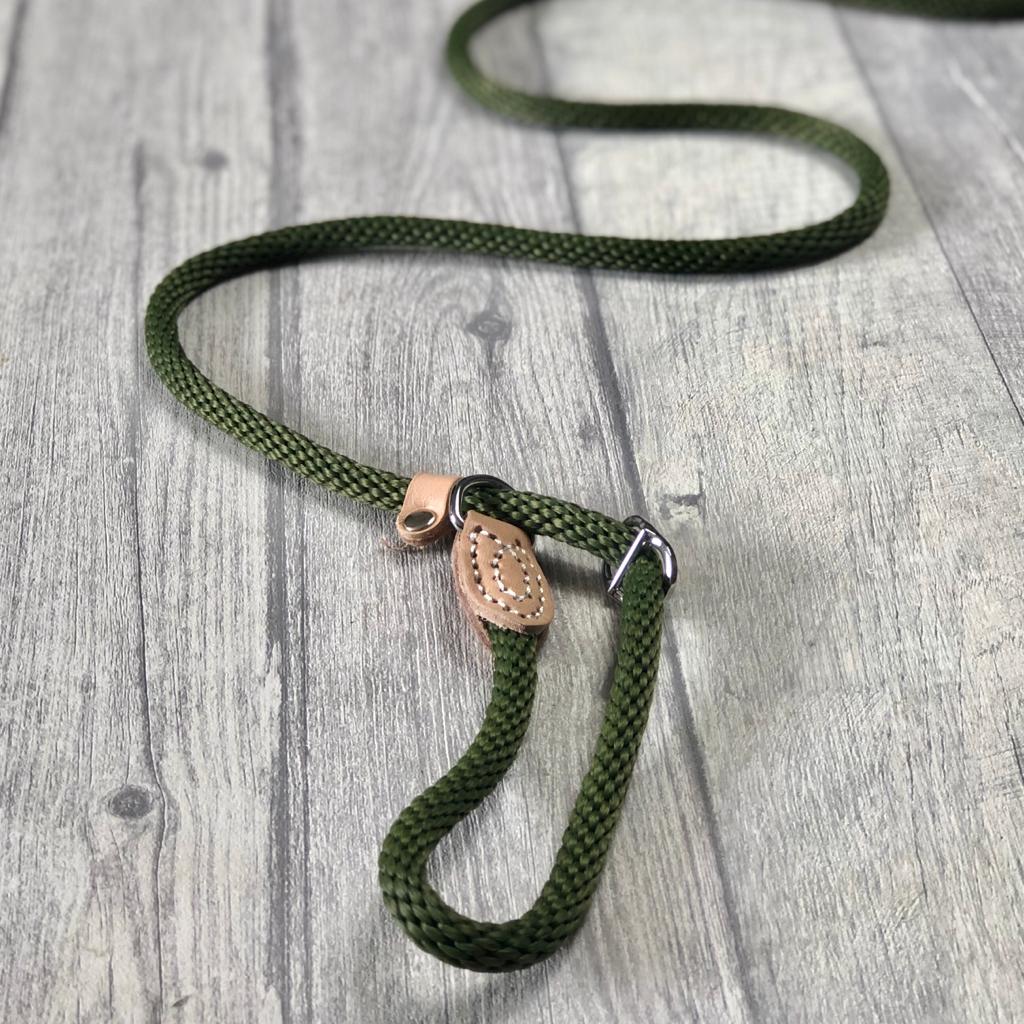 Slip Leads Soft Touch Rope Green