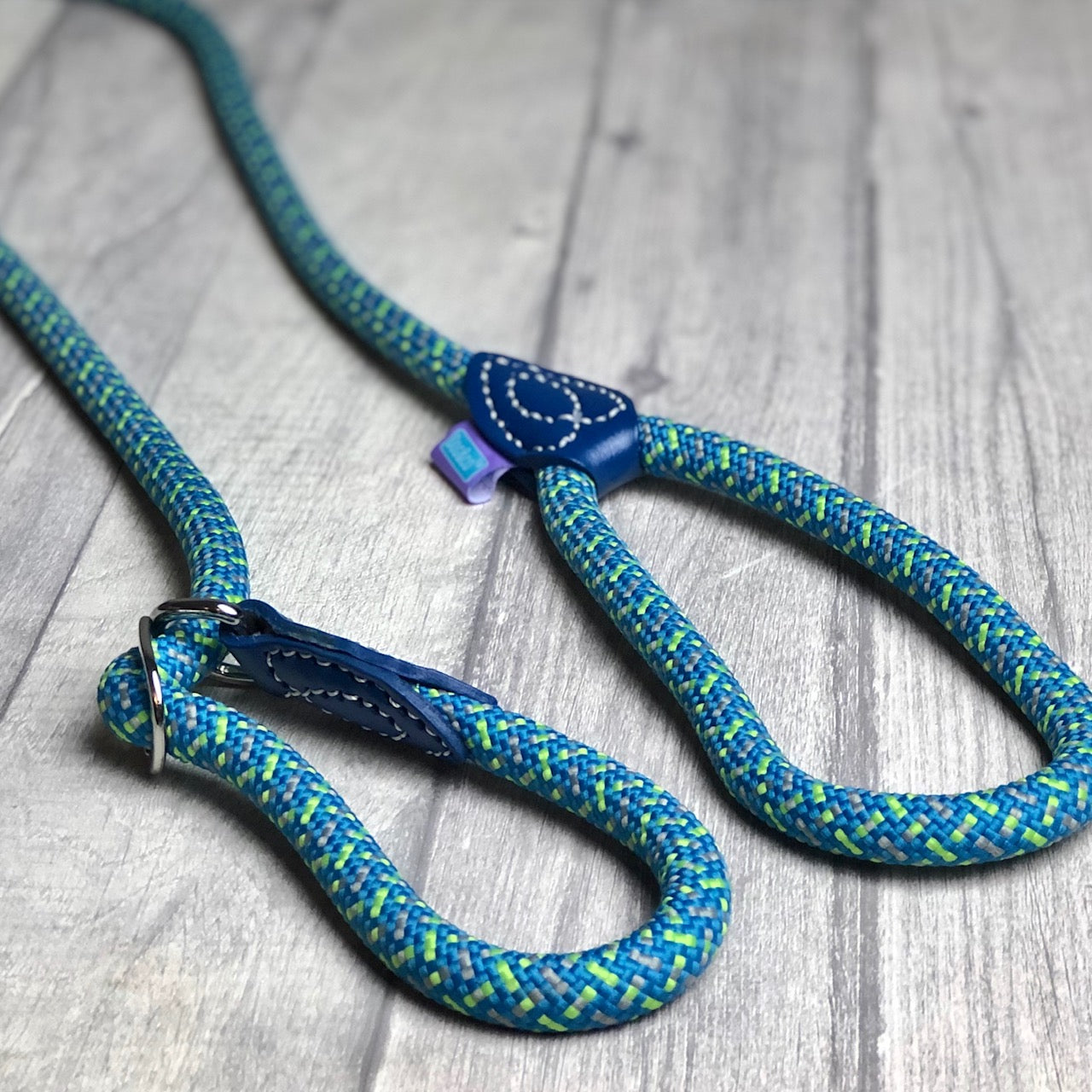 Slip Lead - Blue/Lime