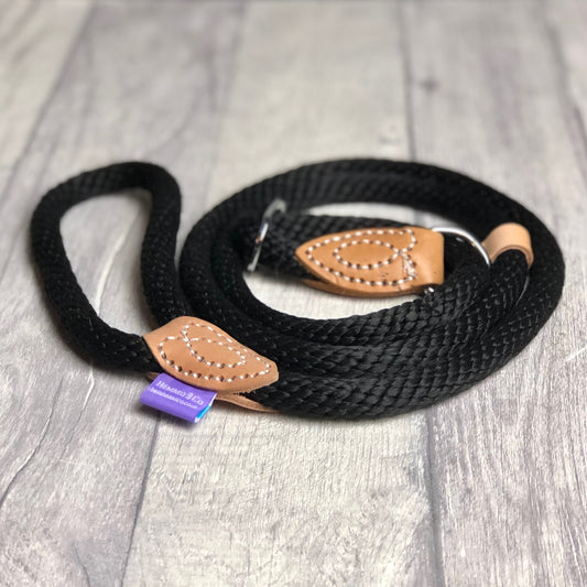 Slip Leads Soft Touch Rope Black