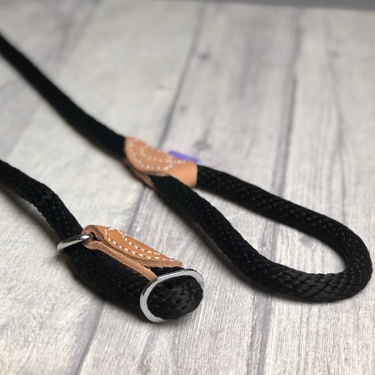 Slip Leads Soft Touch Rope Black