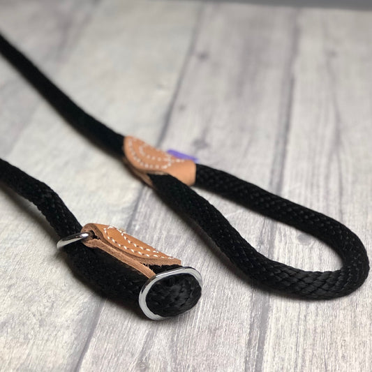 Slip Leads Soft Touch Rope Black