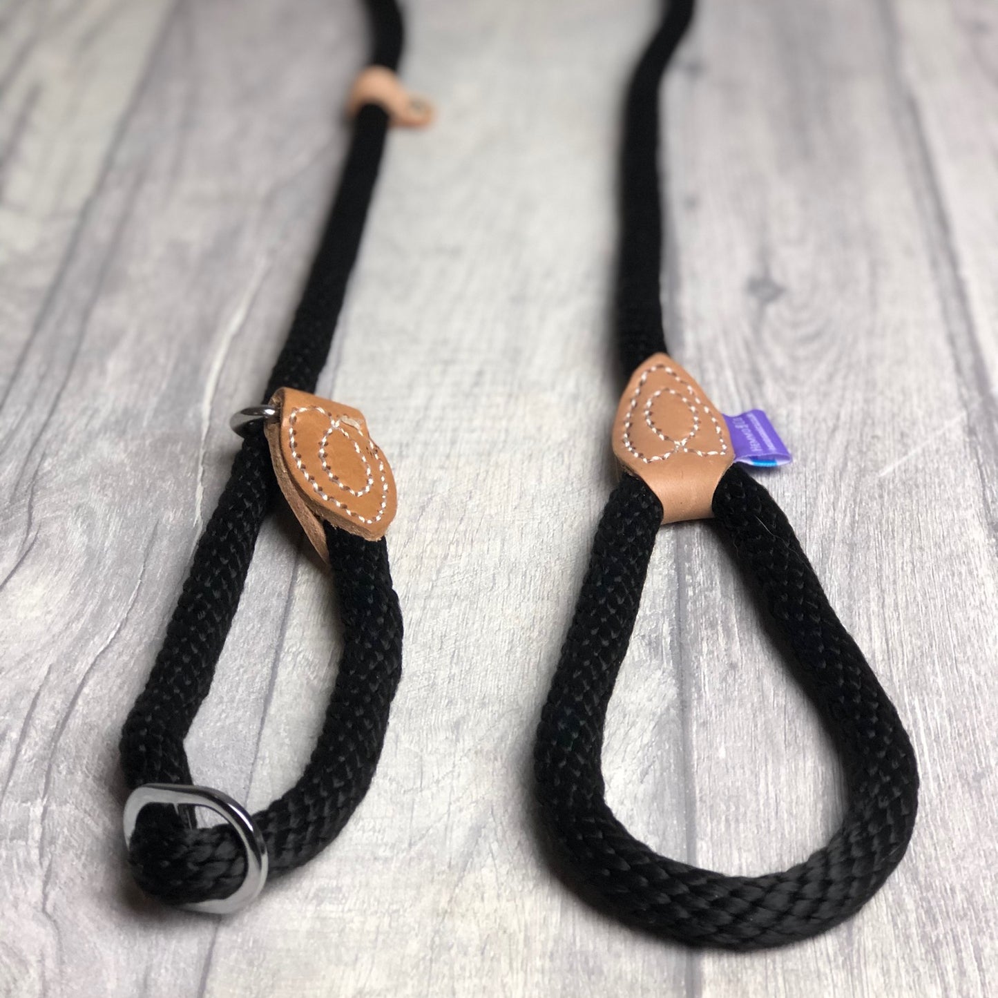 Slip Leads Soft Touch Rope Black