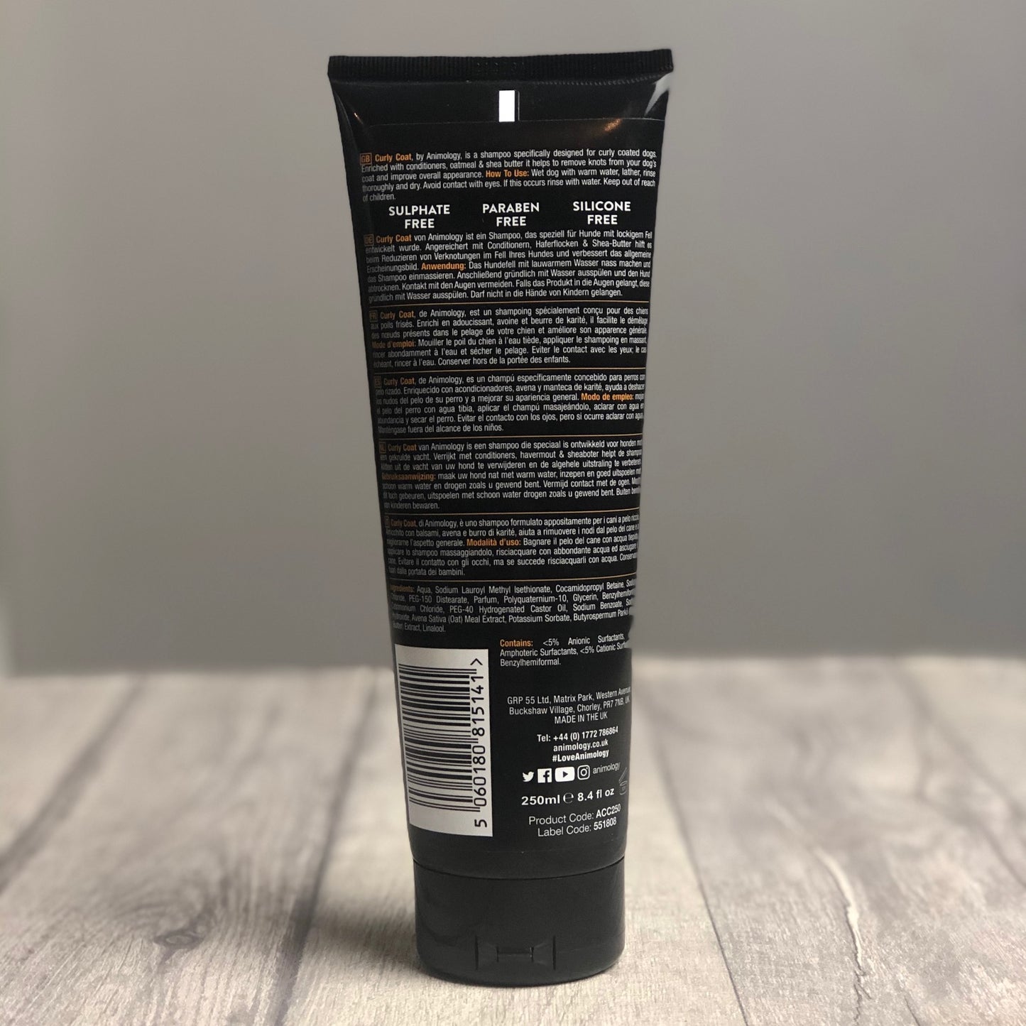 Curly Coat Dog Shampoo 250ml - Animology