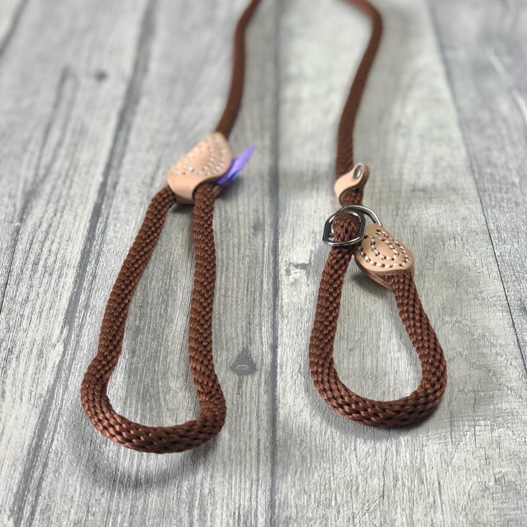 Slip Leads Soft Touch Rope Brown