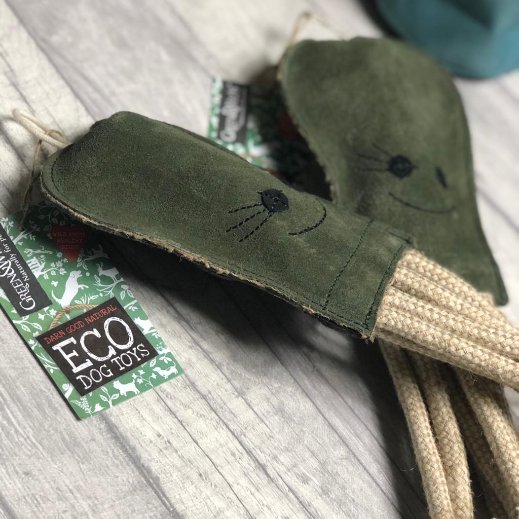 Olive the Octopus Eco Dog Toy - Green and Wilds