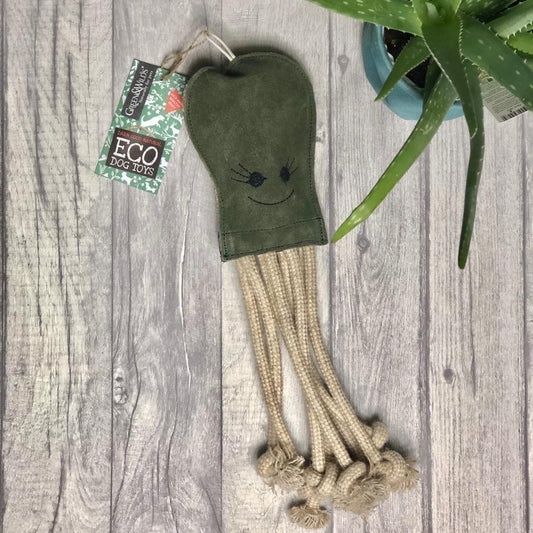 Olive the Octopus Eco Dog Toy - Green and Wilds