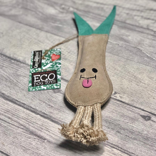 Lenny the Leek Eco Dog Toy - Green and Wilds