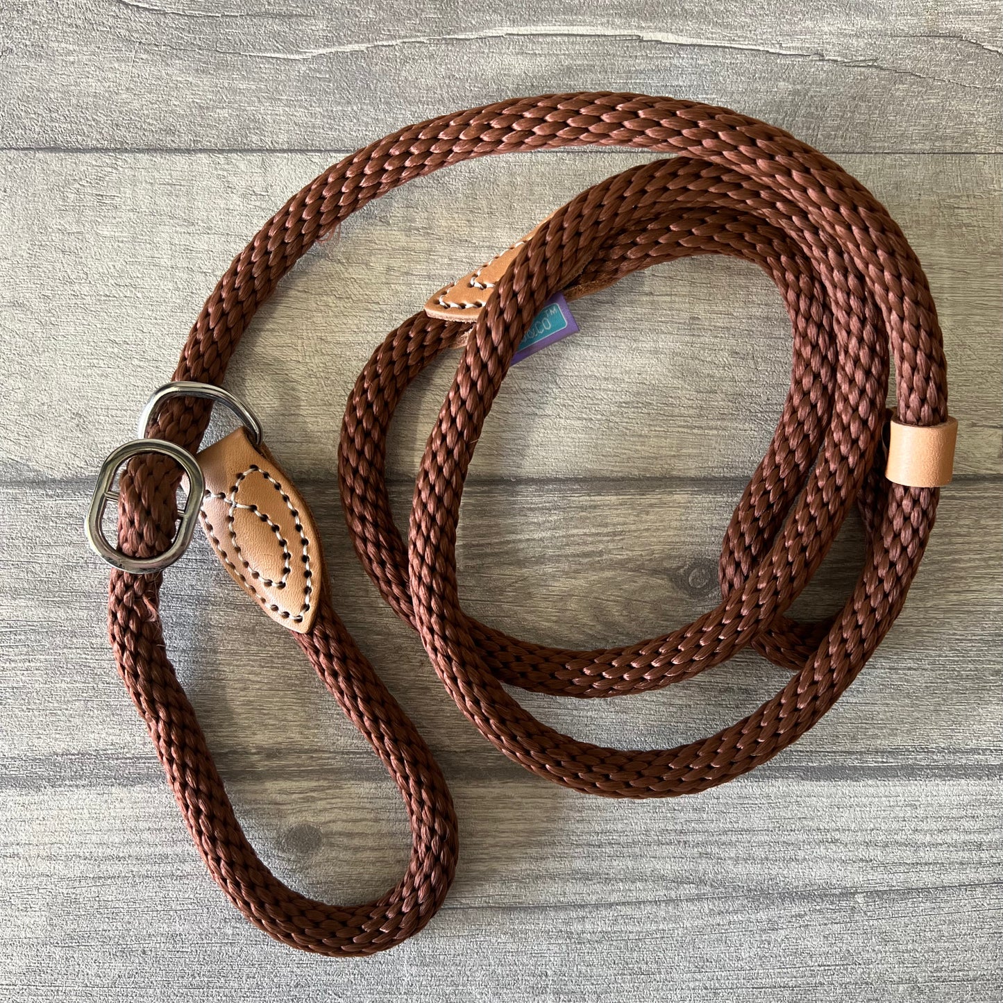 Slip Leads Soft Touch Rope Brown