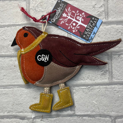 Russell the Robin Christmas Eco Dog Toy - Green and Wilds