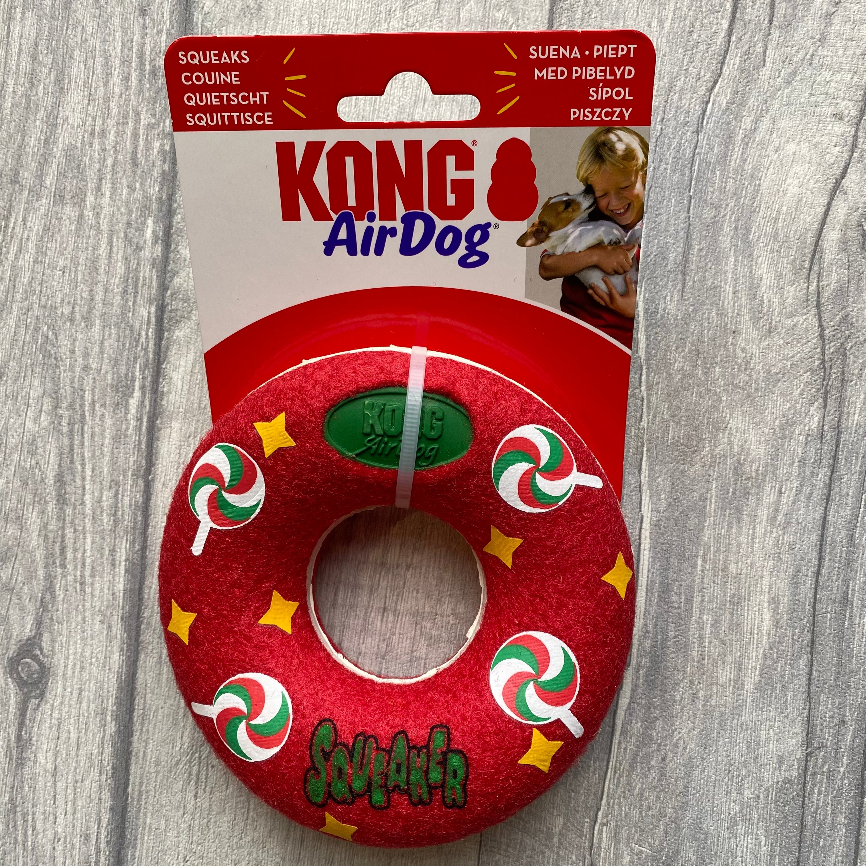 Kong Air Dog Christmas Squeaker DoNut Toy