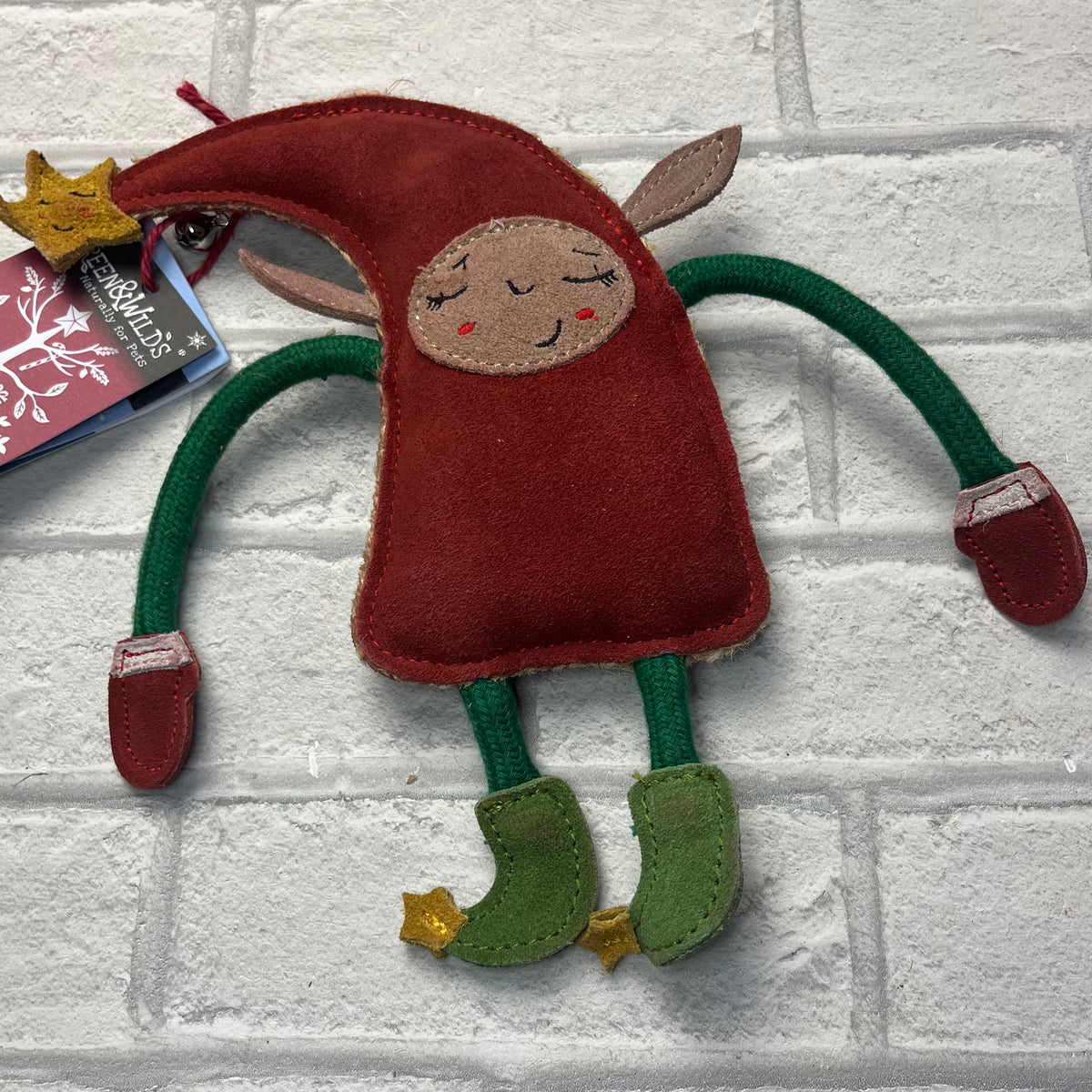 Isla the Elf Christmas Eco Dog Toy - Green and Wilds