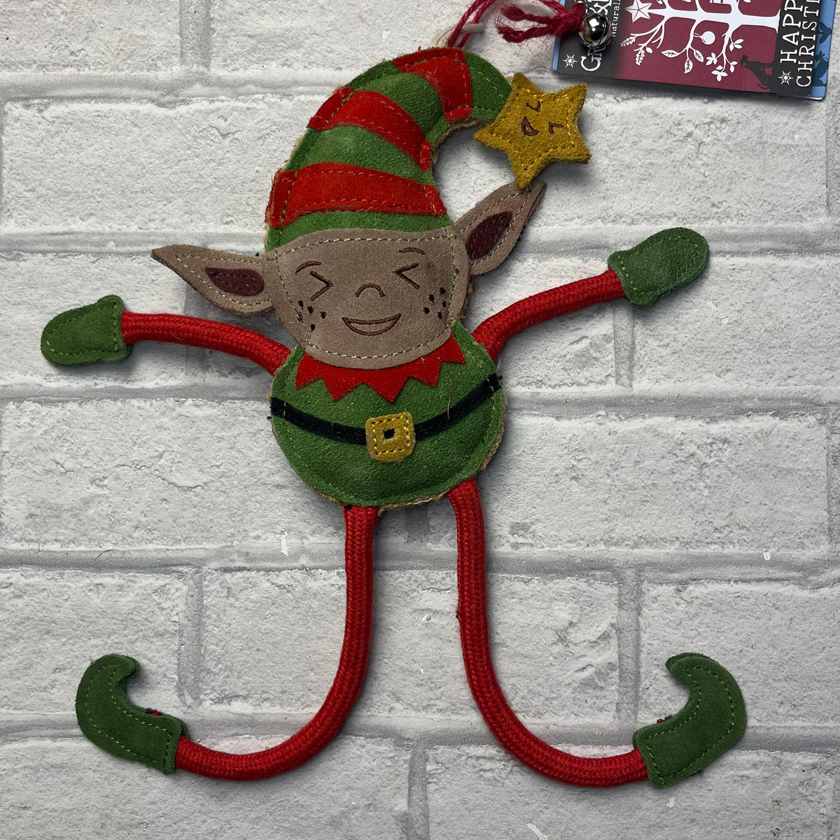 Elvis the Elf Christmas Eco Dog Toy - Green and Wilds