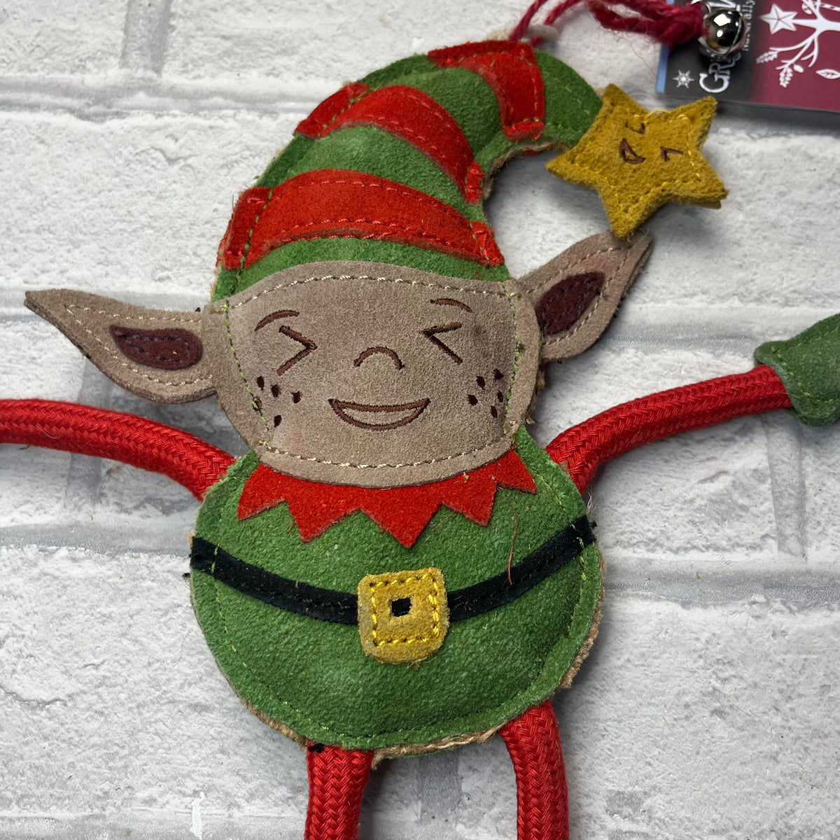 Elvis the Elf Christmas Eco Dog Toy - Green and Wilds