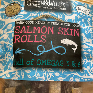 Salmon Skin Rolls 50g - Green and Wilds