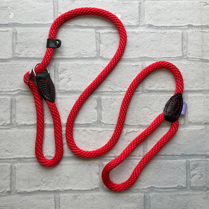 Slip Leads Soft Touch Rope Red