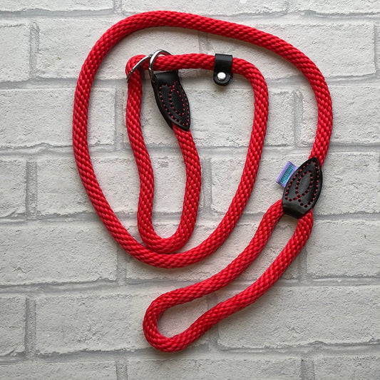 Slip Leads Soft Touch Rope Red