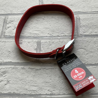 Ancol Red Classic Leather Collar