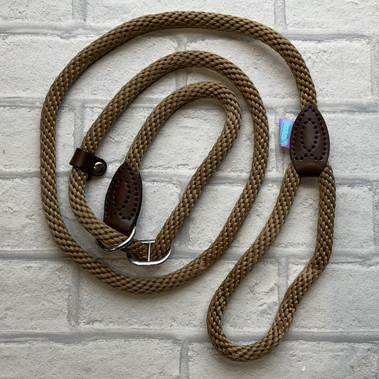 Slip Leads Soft Touch Rope Khaki